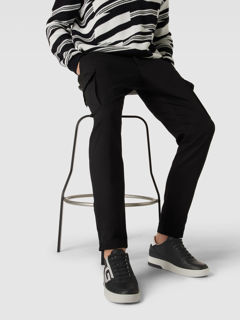Sneaker mit Label-Details Modell 'SILEA' in schwarz