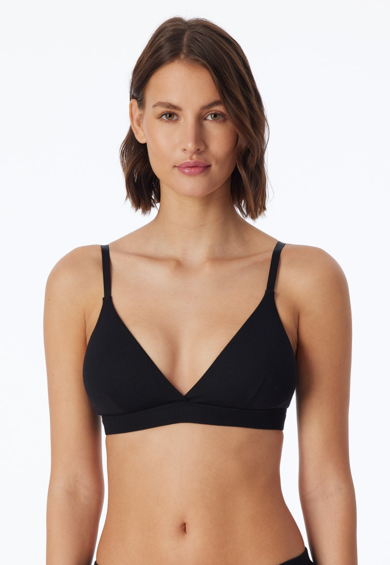 Soft-BH Doppelripp herausnehmbare Pads schwarz - Pure Rib