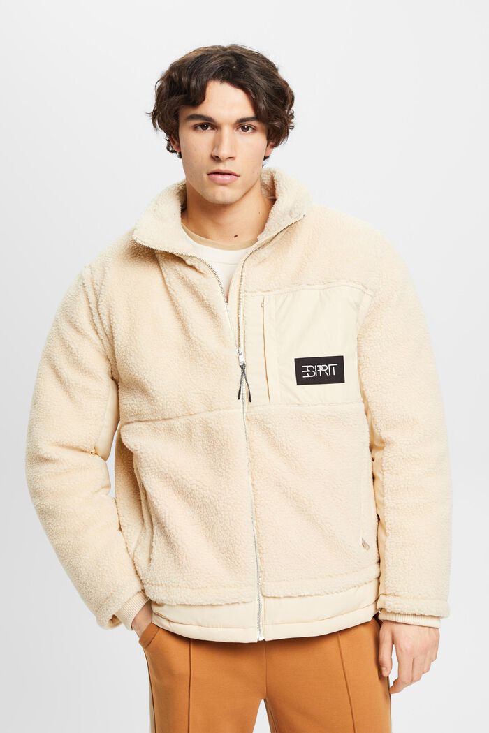 Sherpa-Jacke in abgenähtem Design