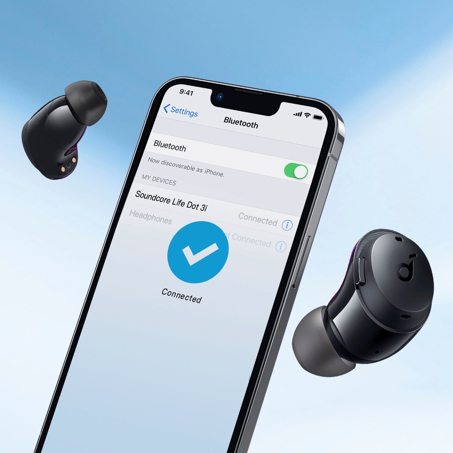 Anker SOUNDCORE Dot 3i Headset (Active Noise Cancelling (ANC), Rauschunterdrückung, Bluetooth)