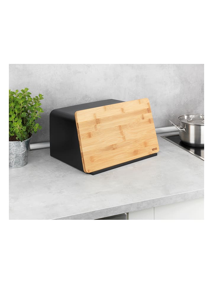 Wenko Brotkorb in Schwarz - (B)35 x (H)20,5 x (T)26 cm günstig kaufen onesize