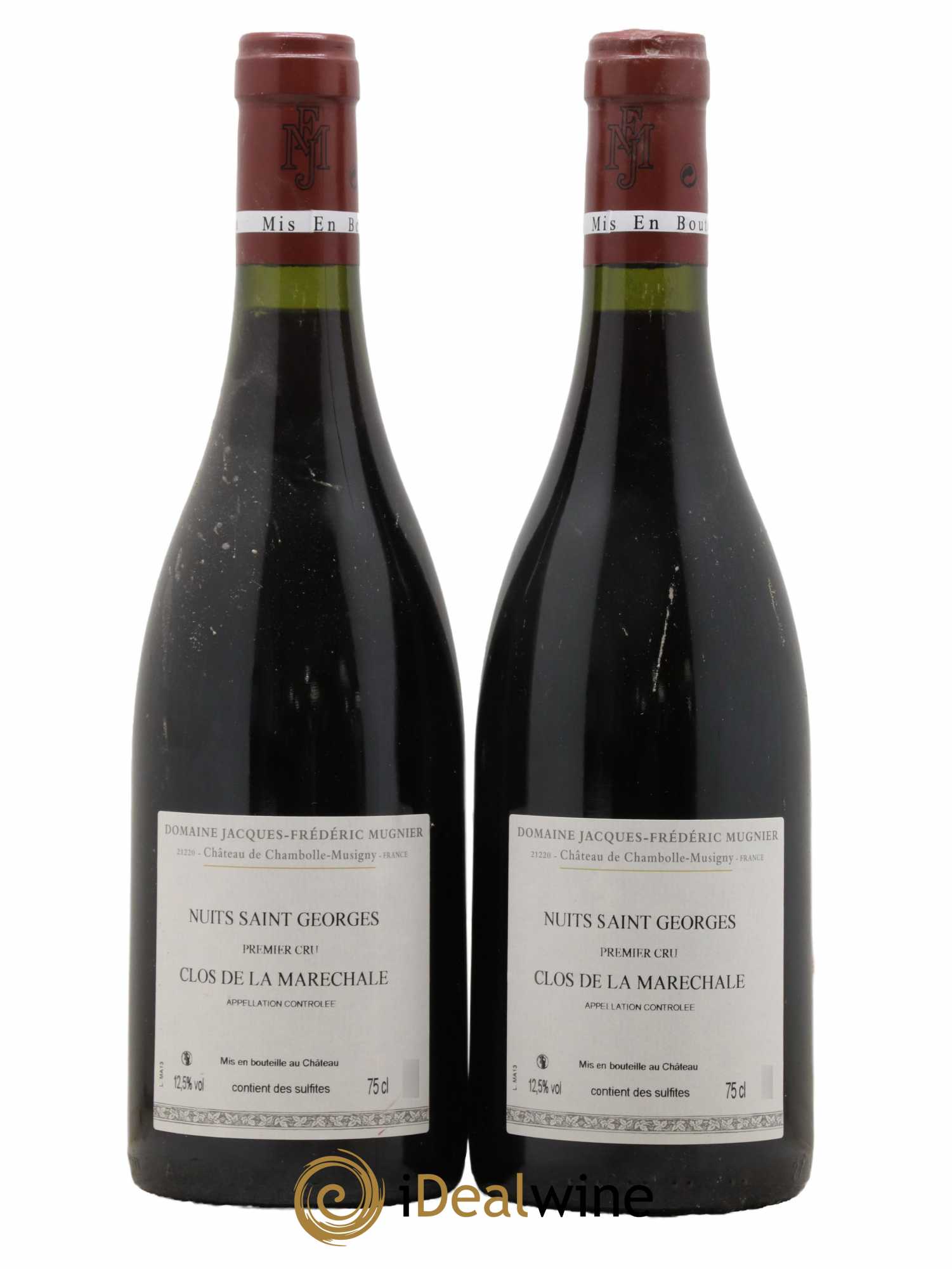 Nuits Saint-Georges 1er Cru Clos de La Maréchale Jacques-Frédéric Mugnier  2013 - Lot de 2 Bouteilles