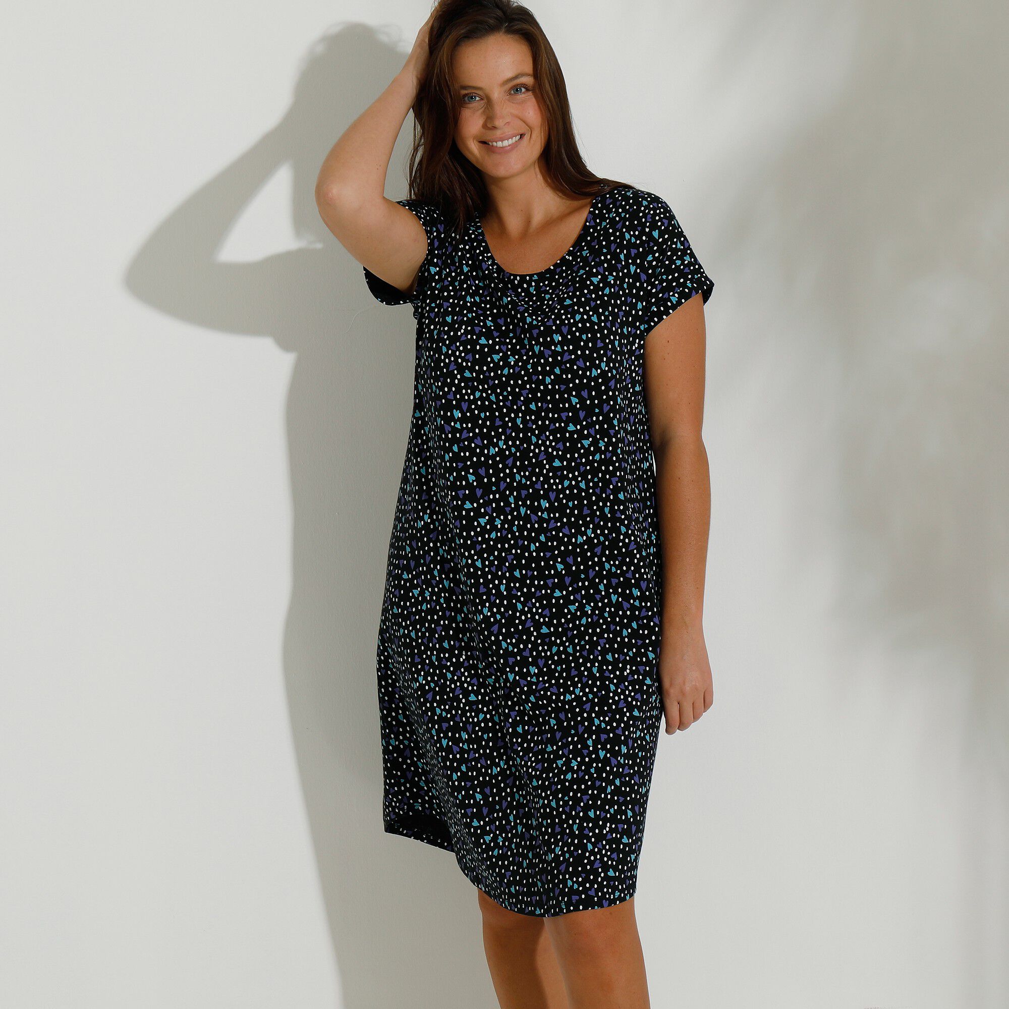 Chemise de nuit coton imprimé 