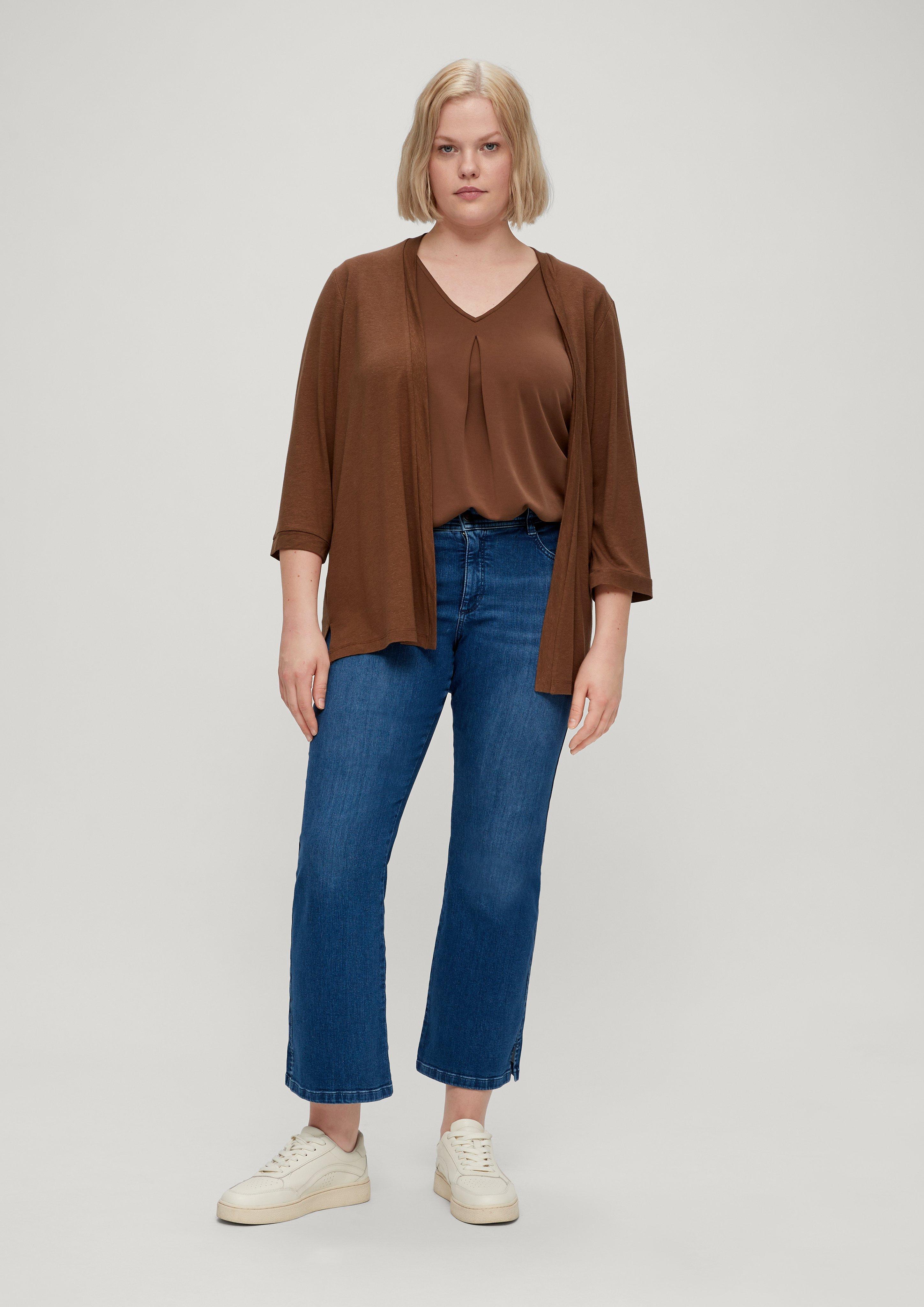 Cardigan aus Viskosemix mit Leinen  2131936-8751