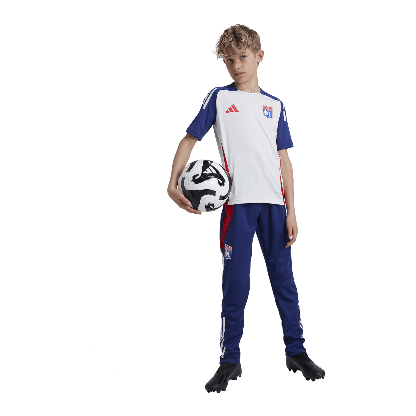 adidas Olympique Lyon Trainingsshirt Kids Weiss