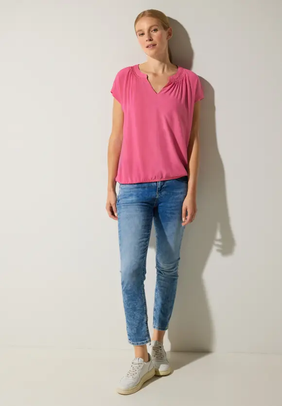 Street One Viskosebluse mit Elastiksaum
