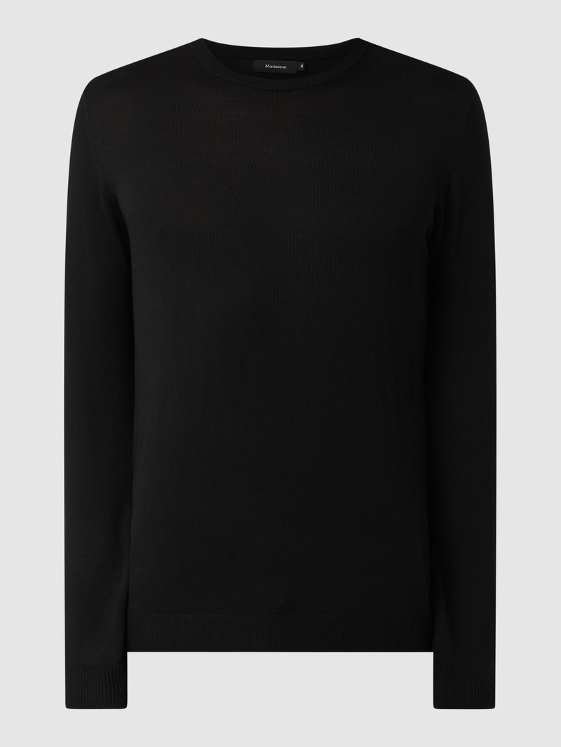 Pullover aus Merinowolle Modell 'Margrate' in schwarz