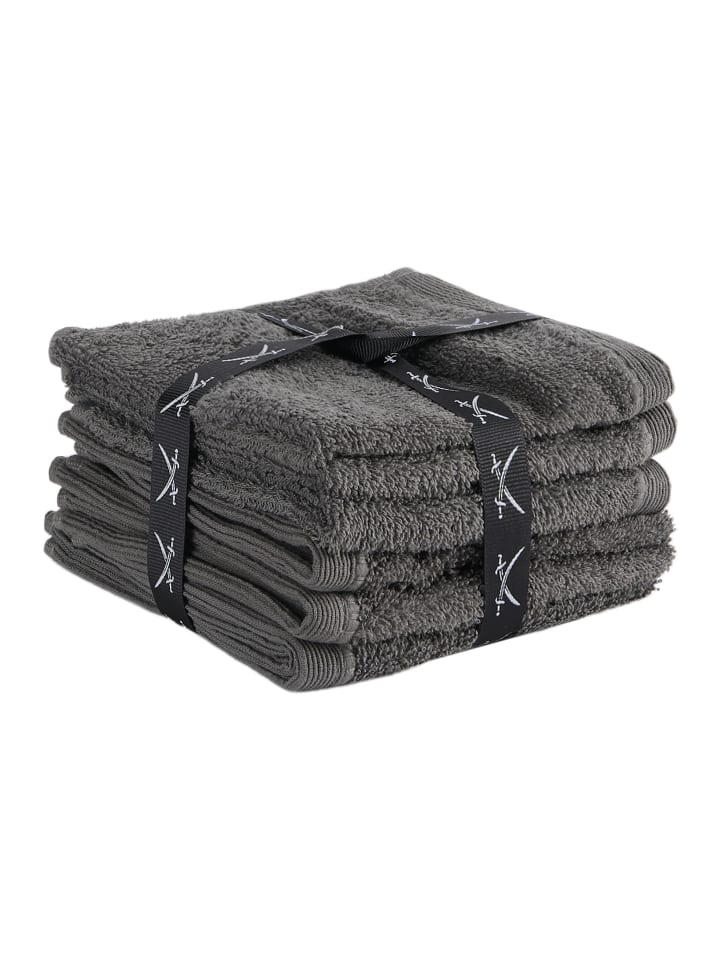 Sansibar Seiftuch 6er Set Frottier-Serie Classic, 30x30 cm in Anthrazit günstig kaufen 30x30 cm