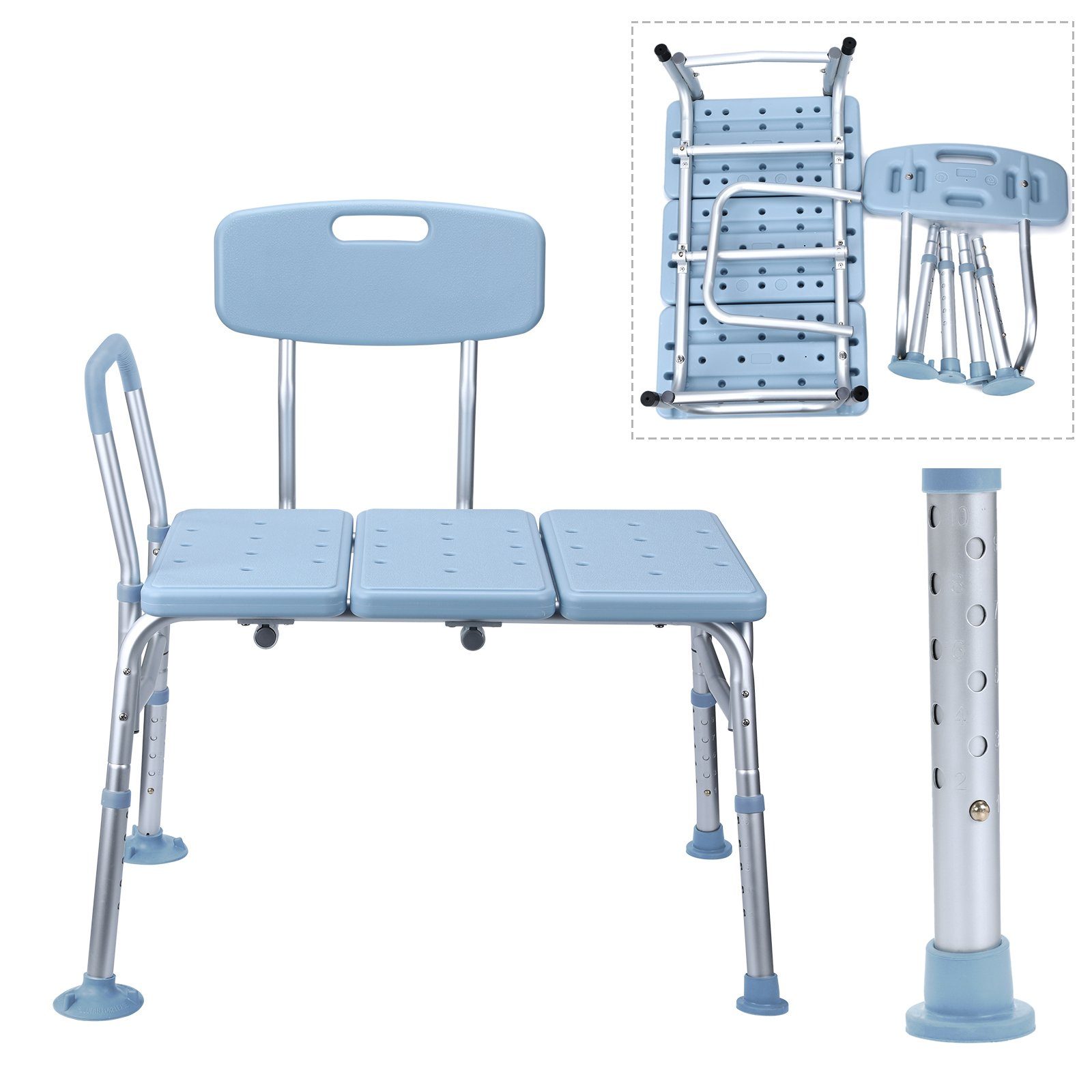 AUFUN Badewannensitz mit Abnehmbarer, belastbar bis 150 kg, für Badewanne