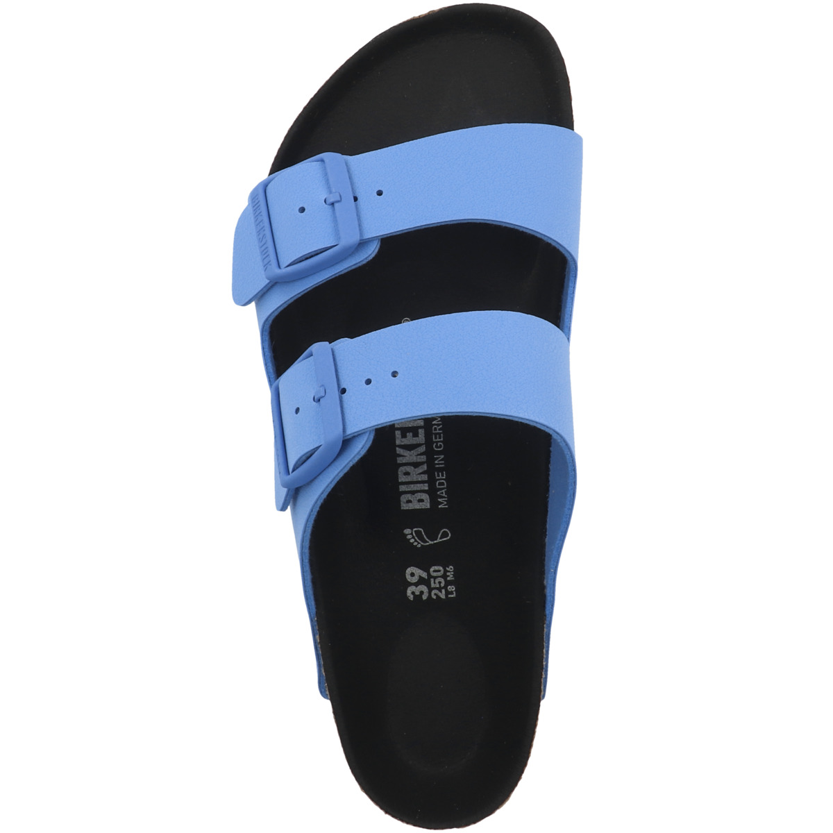 Birkenstock Arizona Birko-Flor Nubuk normal Pantolette blau
