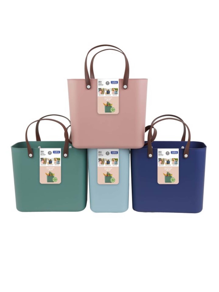 Rotho Albula 2er-Set Einkaufskörbe Taschen 25l in Türkis tr. günstig kaufen onesize