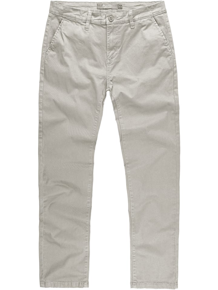 Amaci&Sons Slim Fit Chino mit Stretch WASHINGTON in Hellgrau günstig kaufen