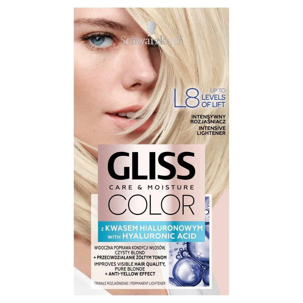 Gliss Color боја за косу, L8 интензивни осветљивач