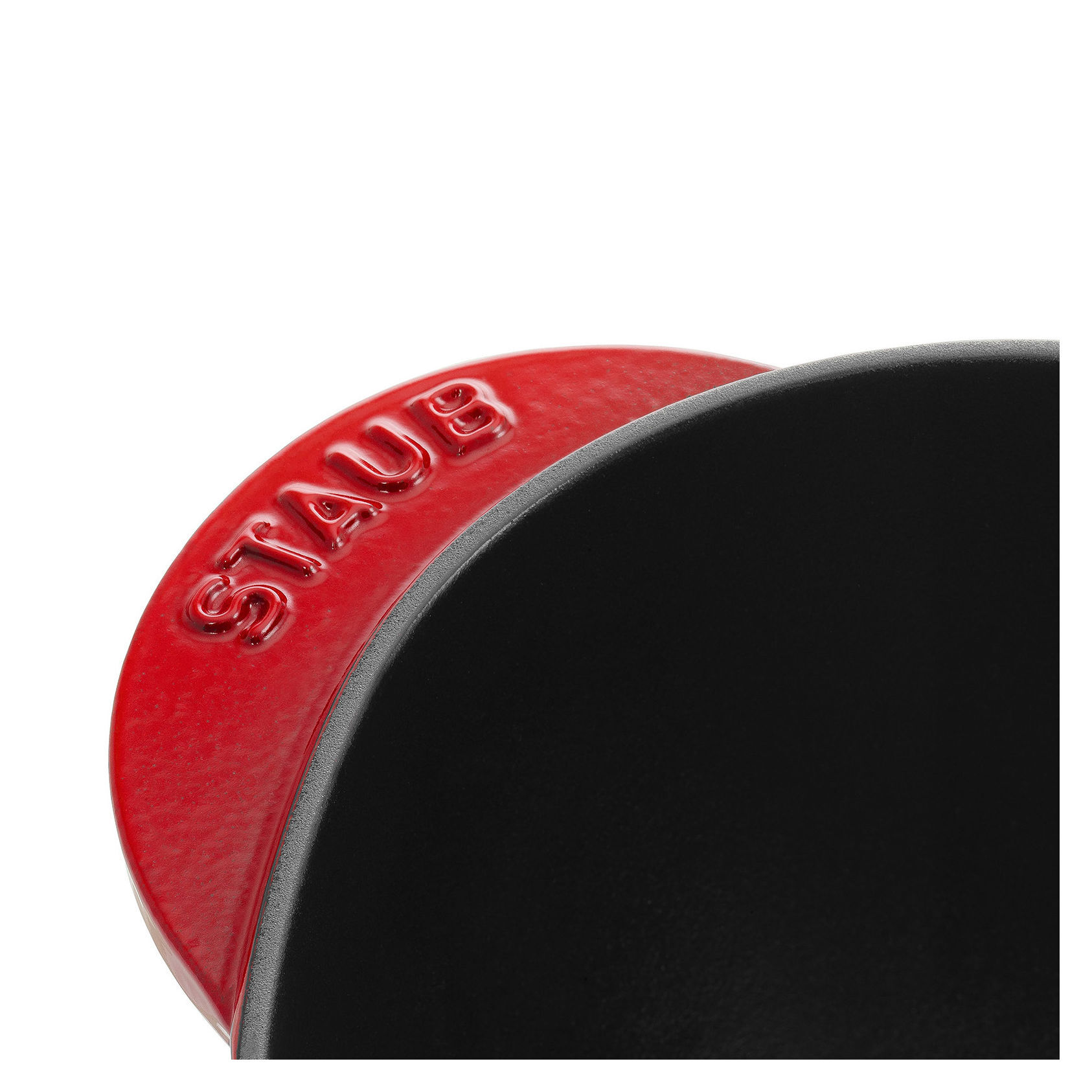 Cocotte 20 cm, Herz, Kirsch-Rot, Gusseisen