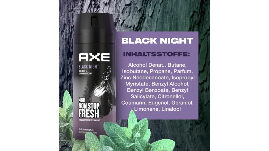 AXE Deospray Black Night ohne Aluminium 150 ml