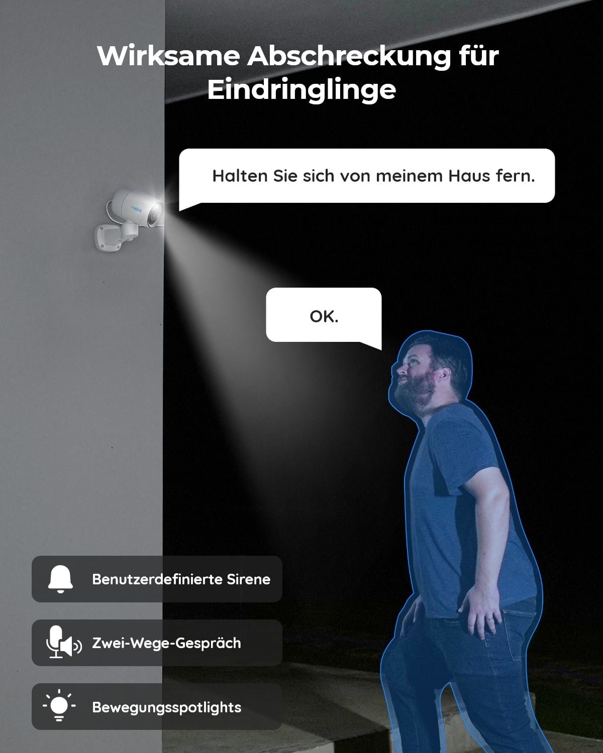 Reolink 4K 8MP 180° Schwenkbare PoE P330P Überwachungskamera (Außenbereich, Auto-Tracking, Farbnachtsicht, Personen-/Fahrzeug-/Haustiererkennung)