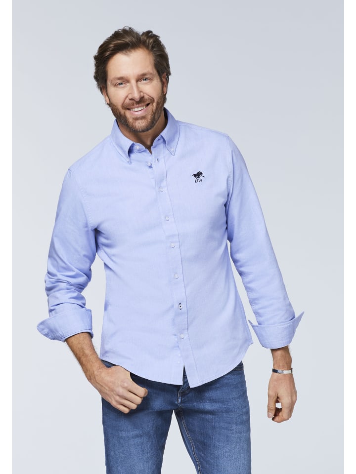 Polo Sylt Hemd in Blau günstig kaufen