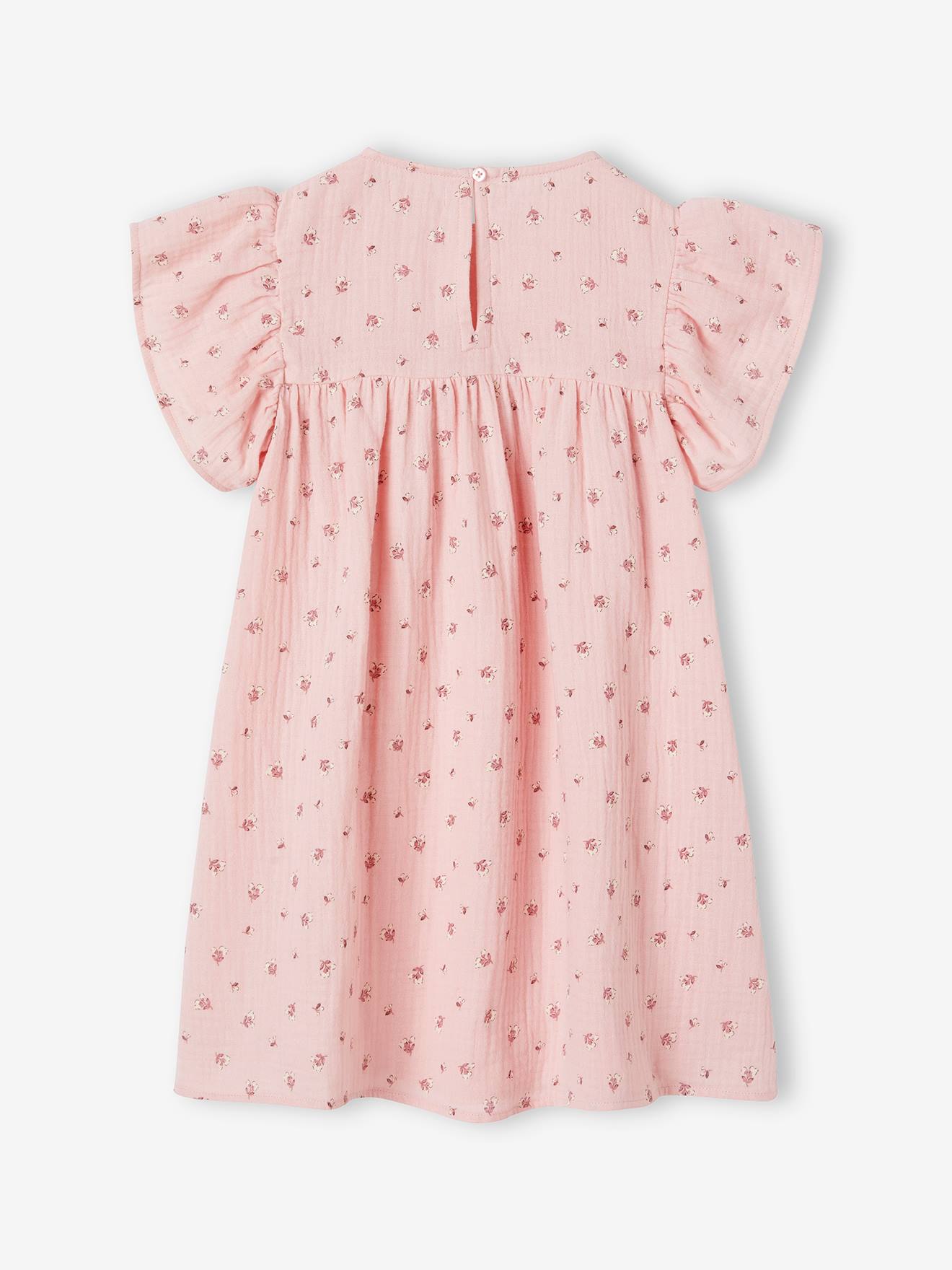Vertbaudet Kurzärmeliges Mädchen Kleid - rosa