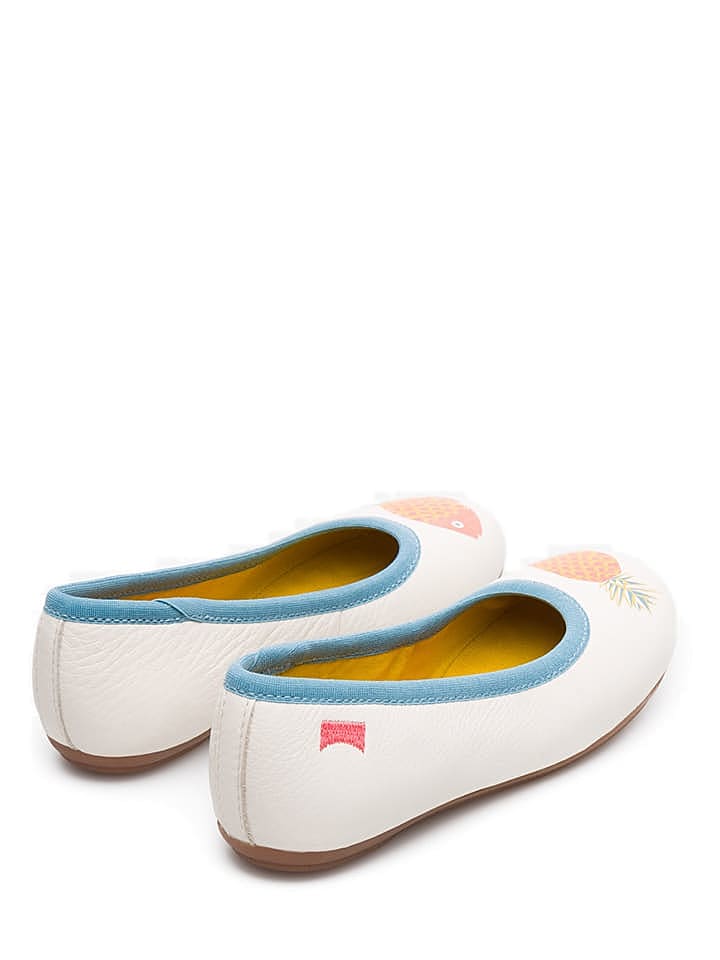 Camper Leder-Ballerinas in Creme günstig kaufen 30