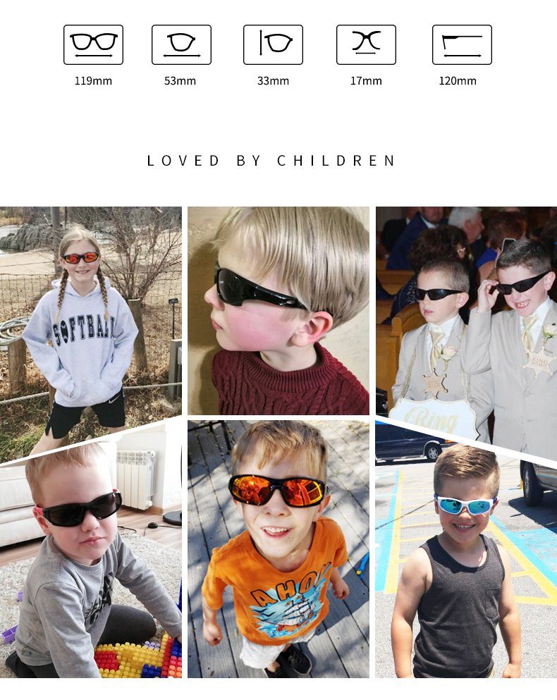 PACIEA Sonnenbrille PACIEA Sonnenbrille Kinder 3-12 Jahre Polarisierter UV Schutz polarisierten Linsen