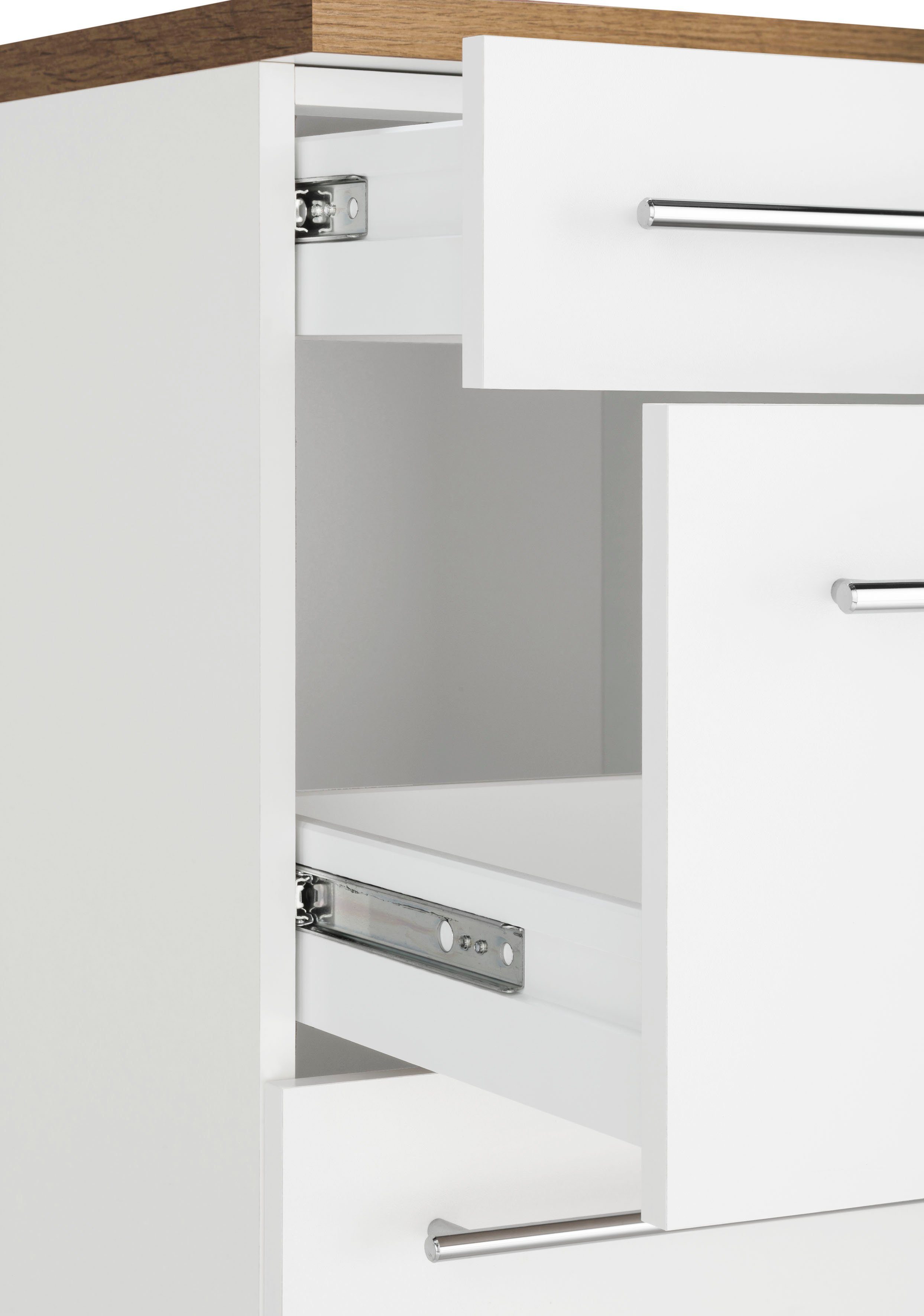 HELD MÖBEL Winkelküche Samos, mit E-Geräten, Stellbreite 200/270 cm