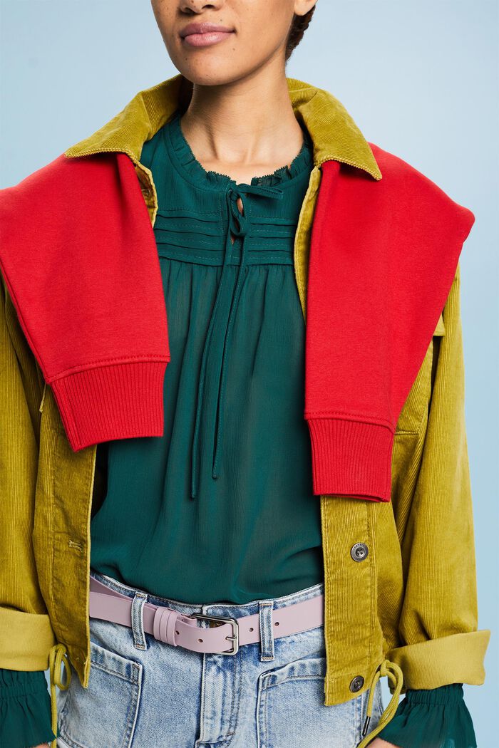 Chiffonbluse mit Rüschen