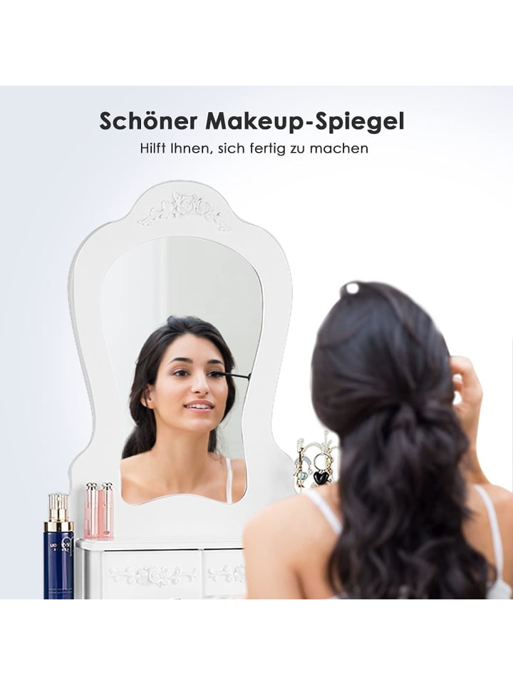 COSTWAY Schminktisch Set in Weiß günstig kaufen onesize