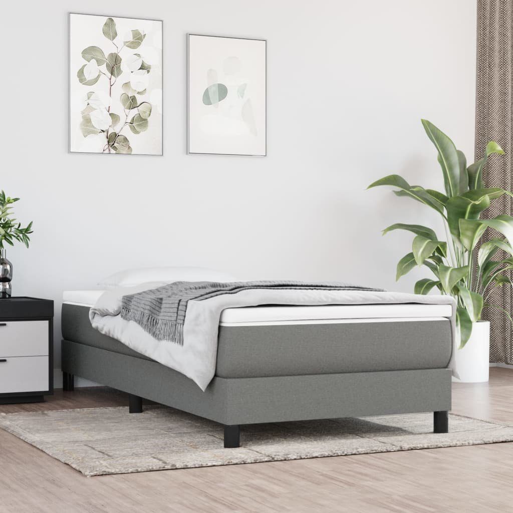Boxspringmatratze Taschenfederkernmatratze Dunkelgrau 80x200x20 cm Stoff, vidaXL, 20 cm hoch