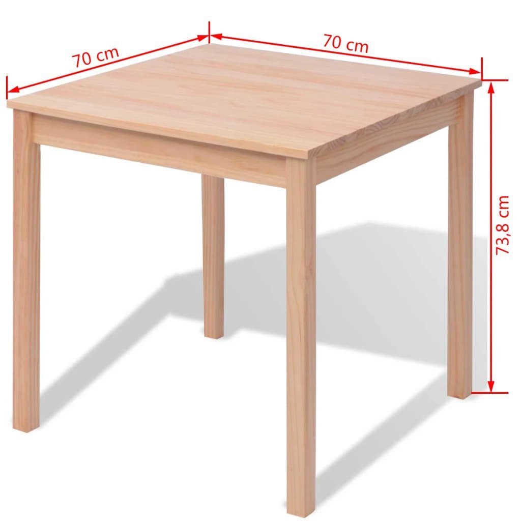 vidaXL Essgruppe Dreiteiliges Esstisch-Set Pinienholz, (3-tlg)