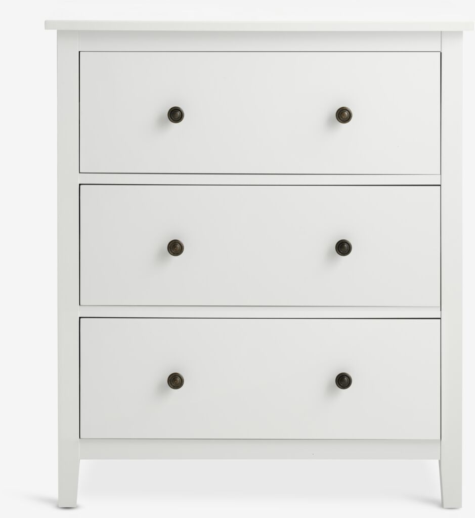 NORDBY Komoda NORDBY 3 szuflady biała