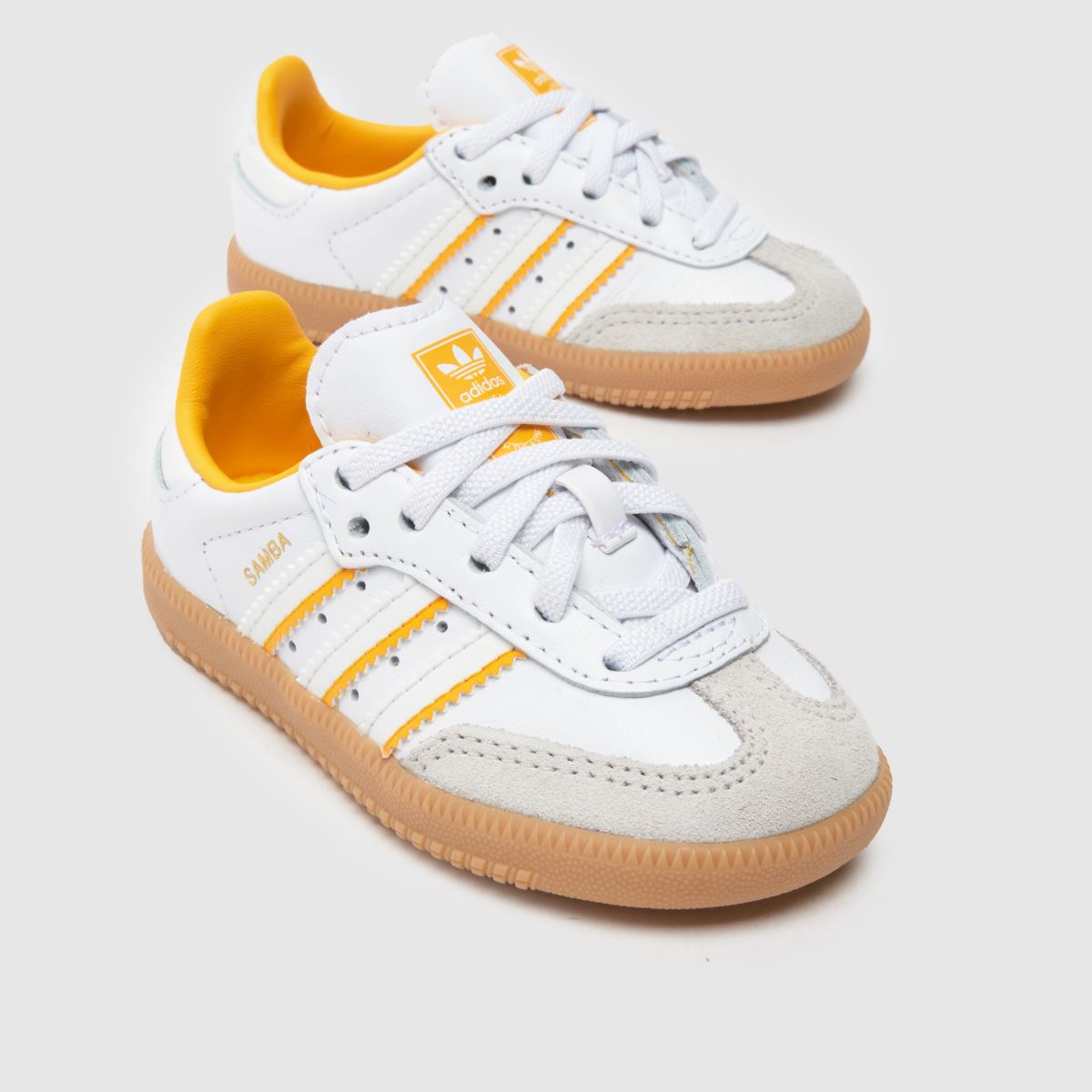 adidas vita & gula samba och småbarnsskor