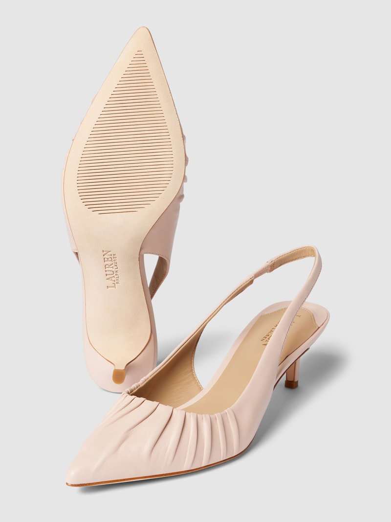 Pumps aus Leder mit spitzer Form Modell 'LOLAH' in hellrosa