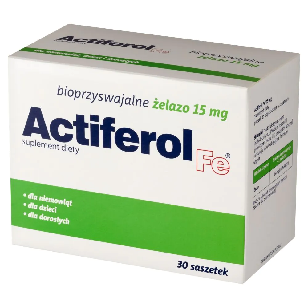 Actiferol Fe, bioraspoloživo željezo 15 mg, prašak za rastvaranje