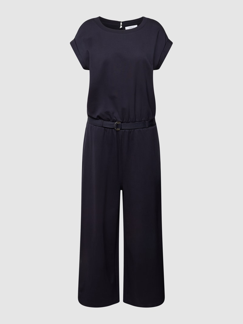 Jumpsuit mit Gürtel in marineblau