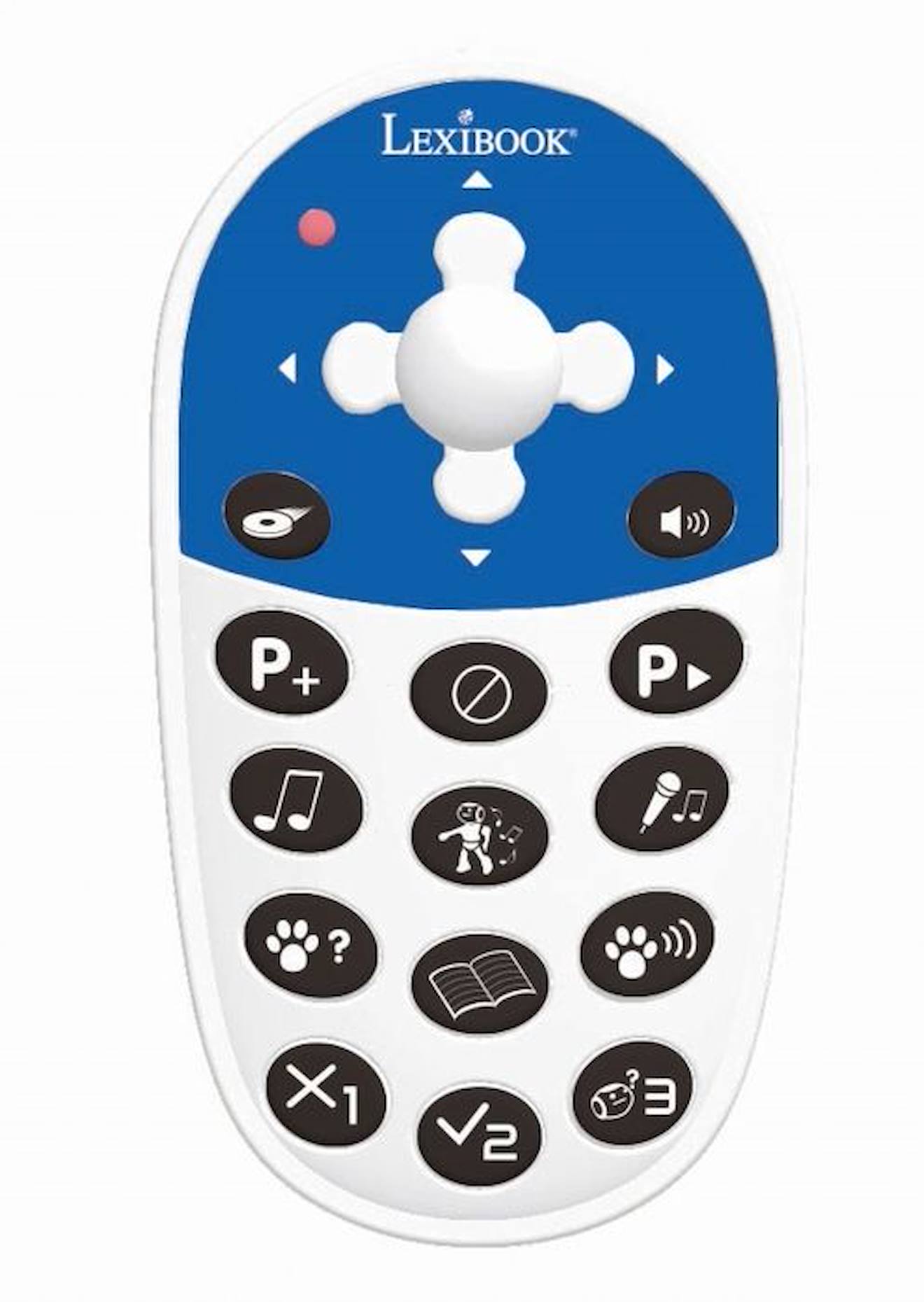 POWERMAN® MASTER Robot Programmable avec Quiz, Musique, Jeux, lancer de disque et télécommande (Français) blanc
