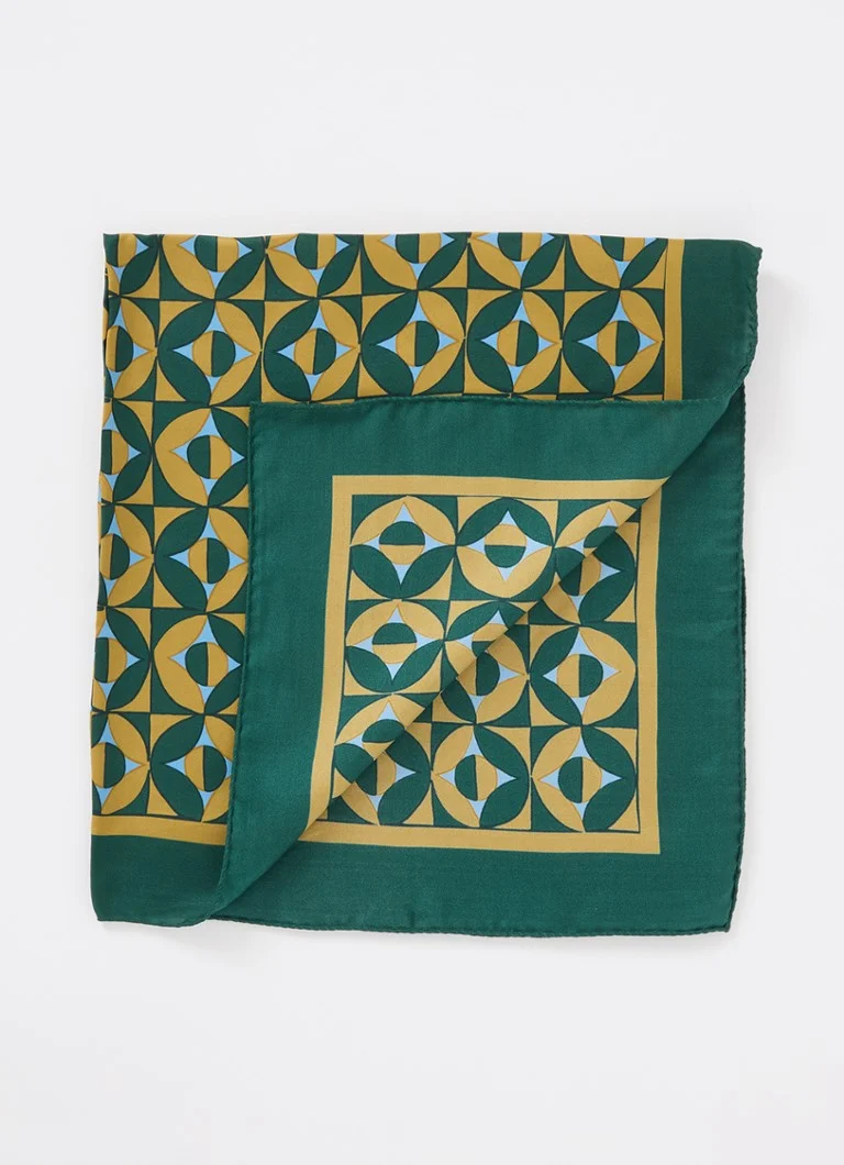 Eșarfă de mătase MaxMara Siam cu imprimeu grafic, 67 x 67 cm