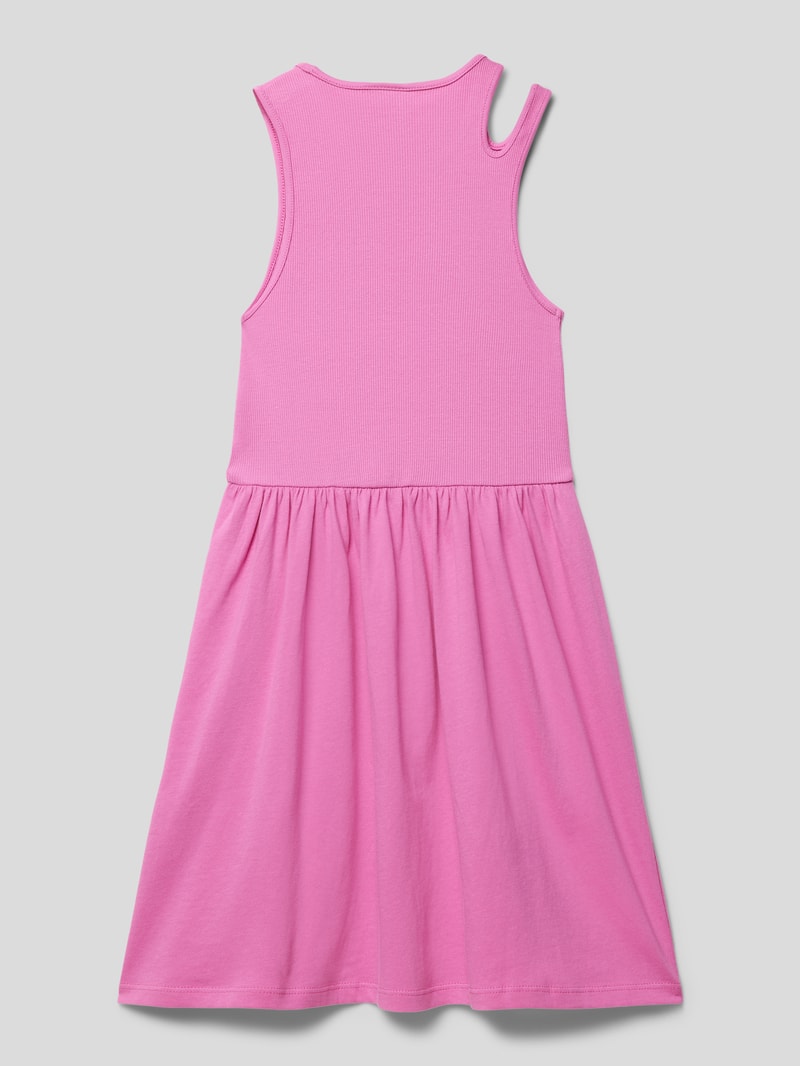 Kleid mit Raffung in pink