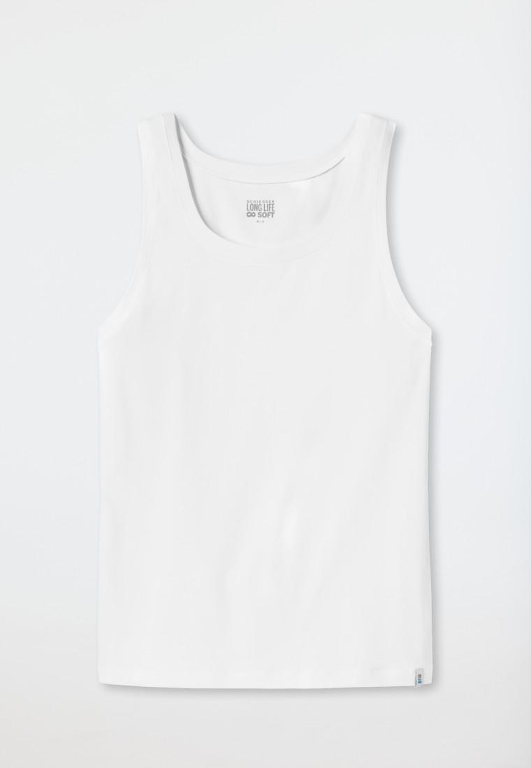 Shirt ärmellos weiß - Long Life Soft
