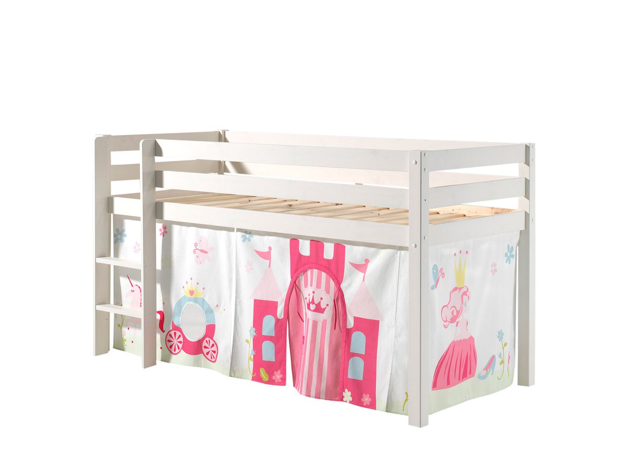 VIPACK Spielbett Pino mit Textilset Vorhang 