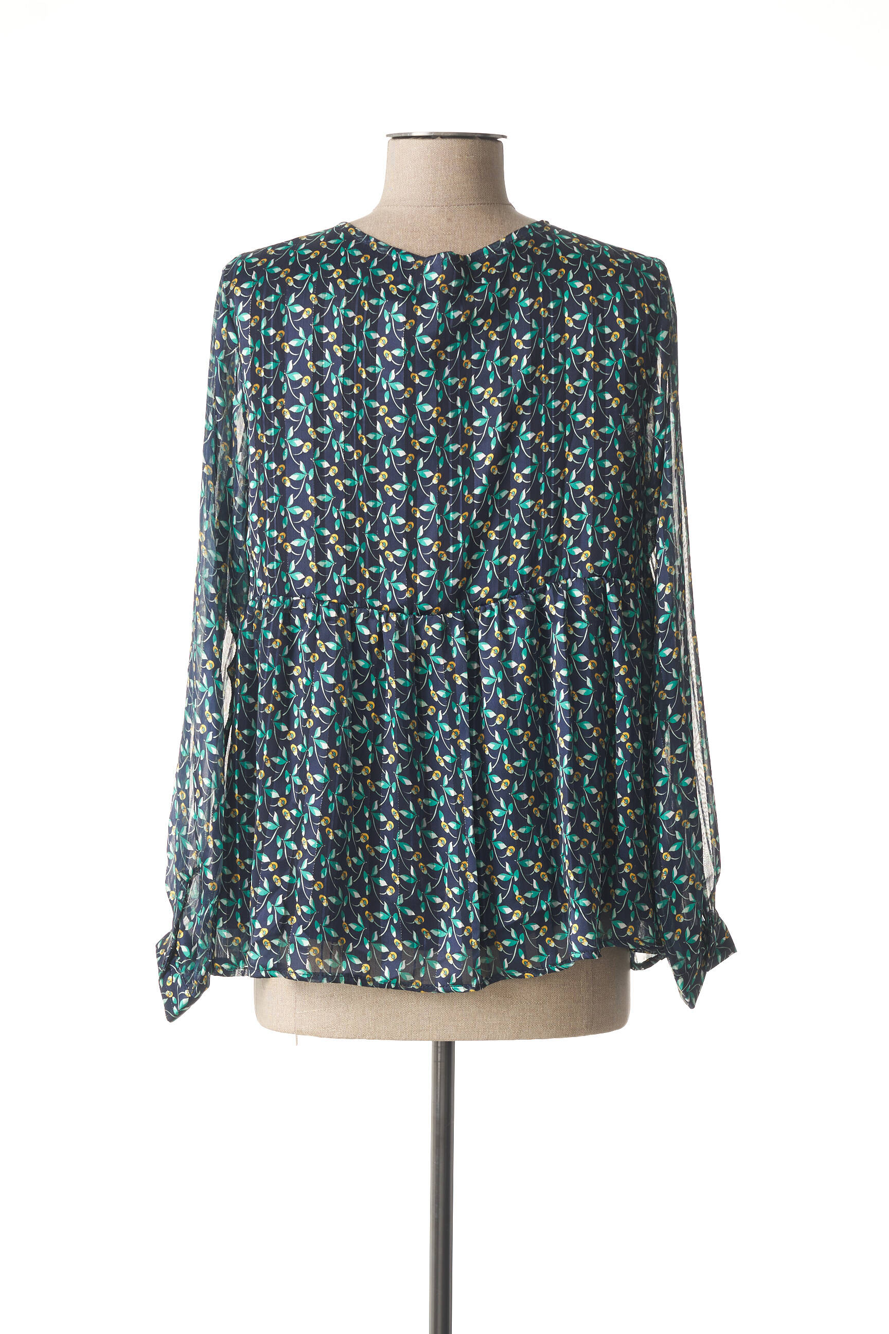 By One Tuniquemanchelongue Femme couleur bleu