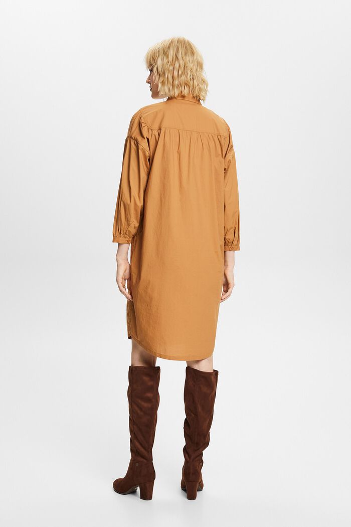 Hemdblusenkleid mit Bindegürtel, 100 % Baumwolle