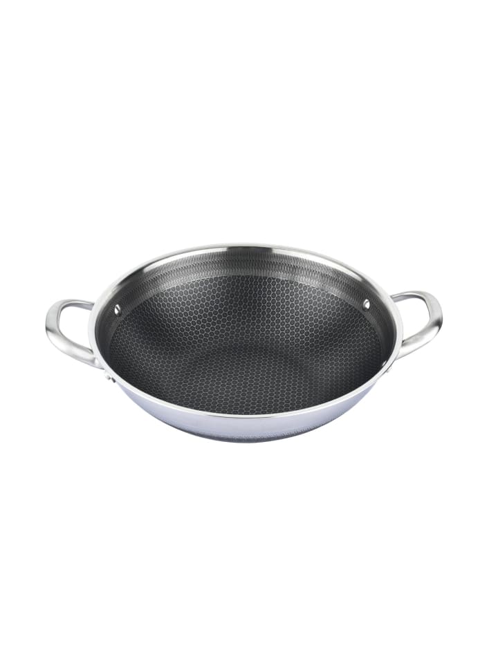Cheffinger Wok Topf Wabenstruktur Ø36cm Induktion Anti Haft Kratzfest in Silber günstig kaufen 1