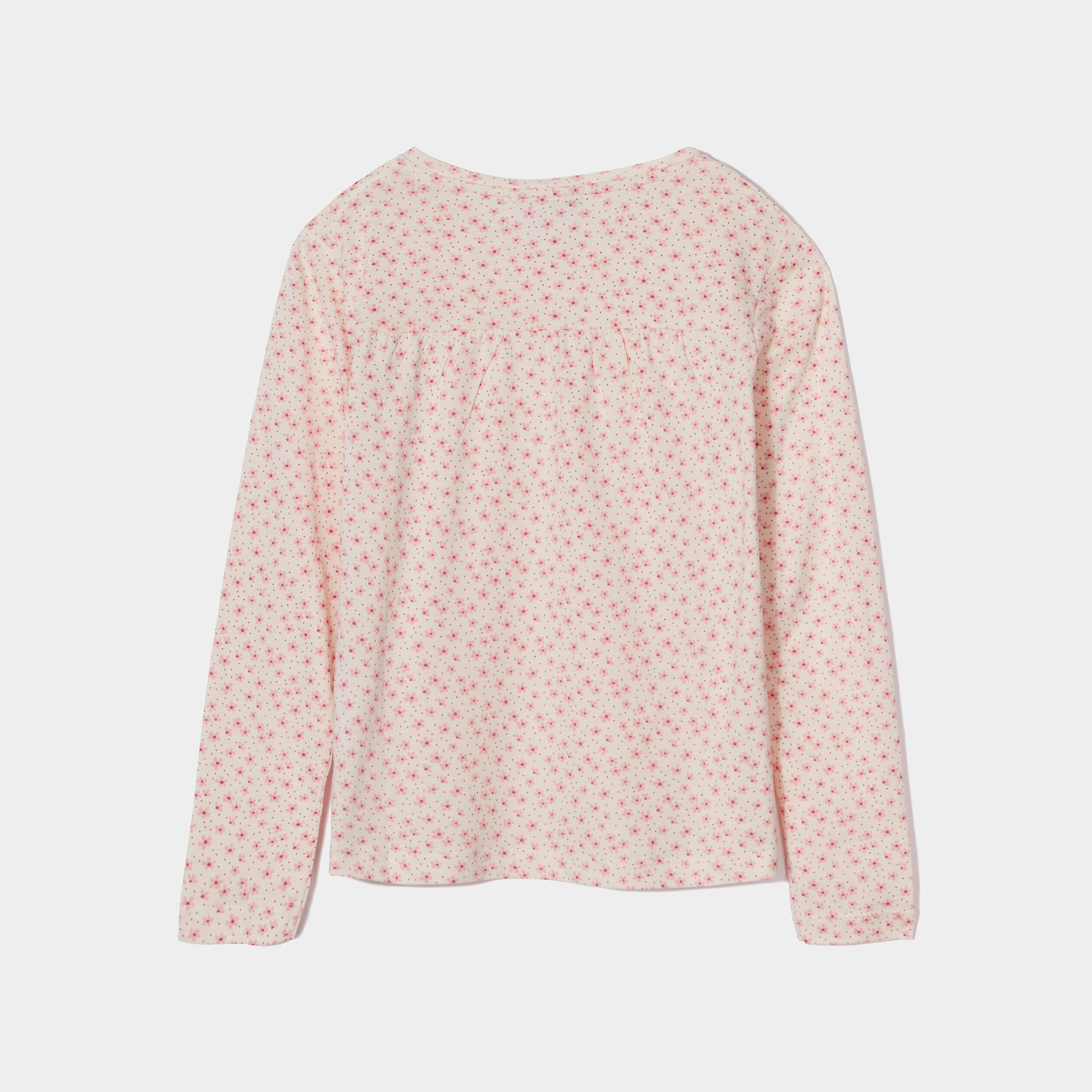 T-shirt oversize à fronces coton beige fille | La Halle