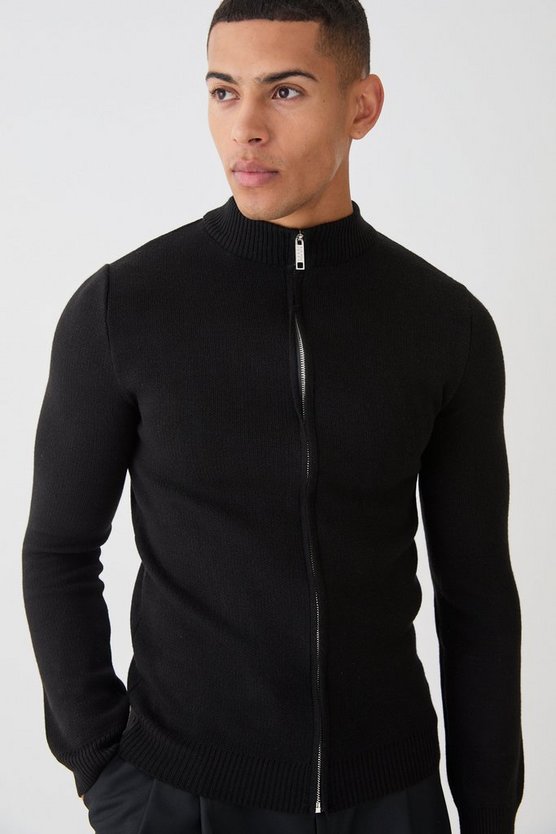 Muscle-Fit Jacke mit Reißverschluss