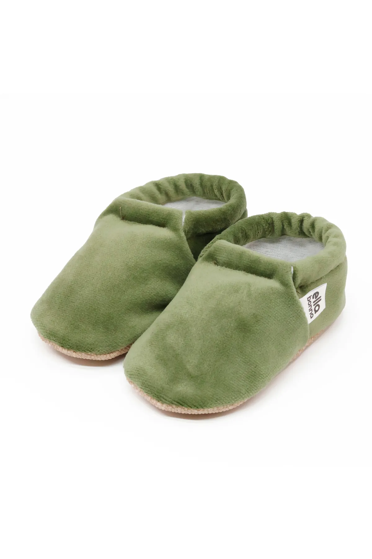 Ella Bonna  Rutschfeste Sohle, Samt-Babyschuhe, Heimstiefel, Hausschuhe, Kinderzimmerschuhe, Booties, Grün
