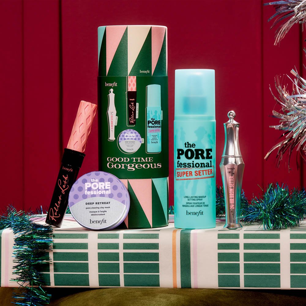 Benefit Sets & Geschenke Good Time Gorgeous Make-up Set – Full-Size Mascara, Setting Spray & Brow Setter Gel plus Mini Toner