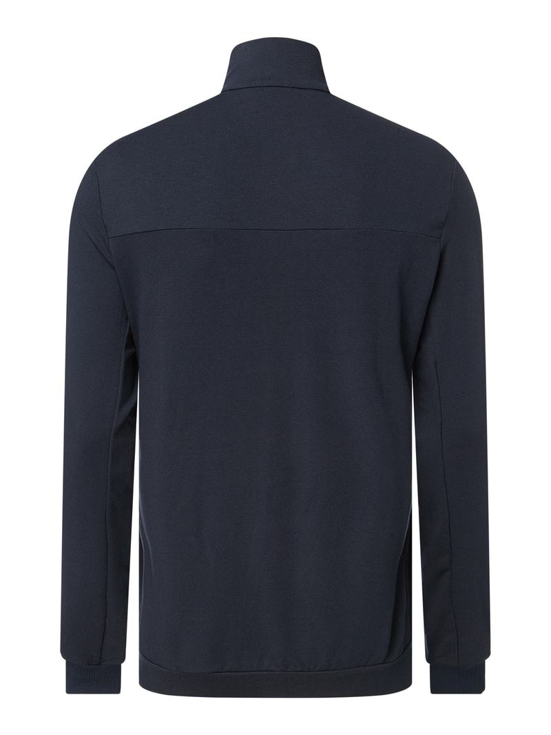 Sweatjacke mit Stehkragen in marineblau