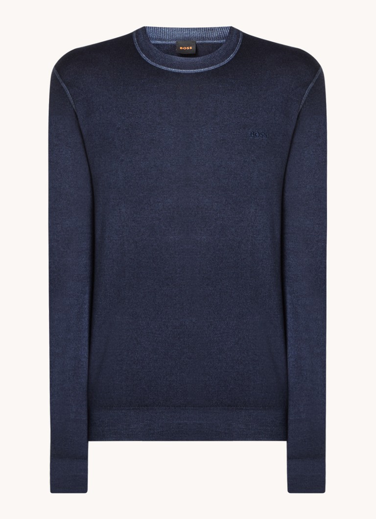 Pulover Astefano din lână virgină fină cu logo HUGO BOSS