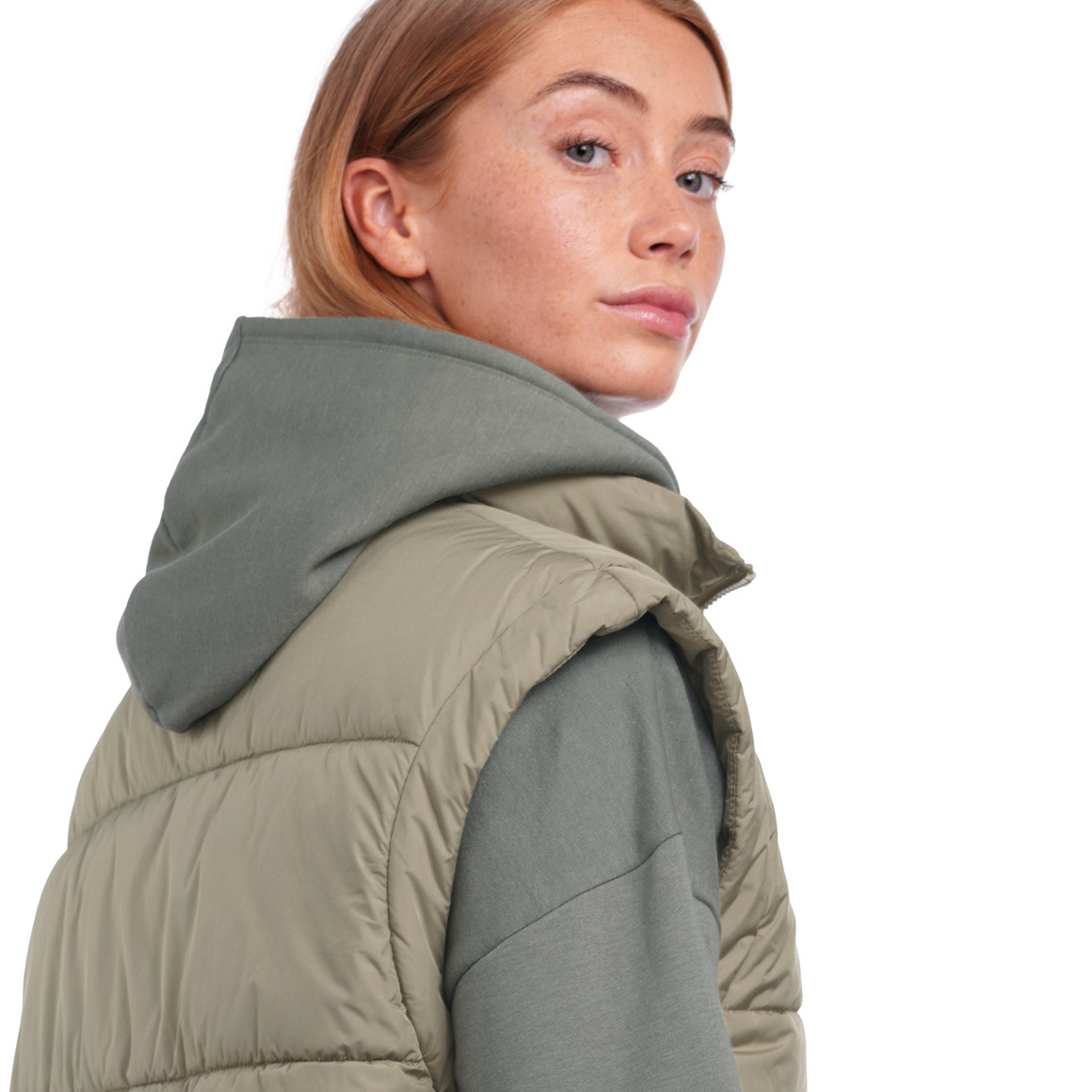 Damen Steppweste im Cropped-Style