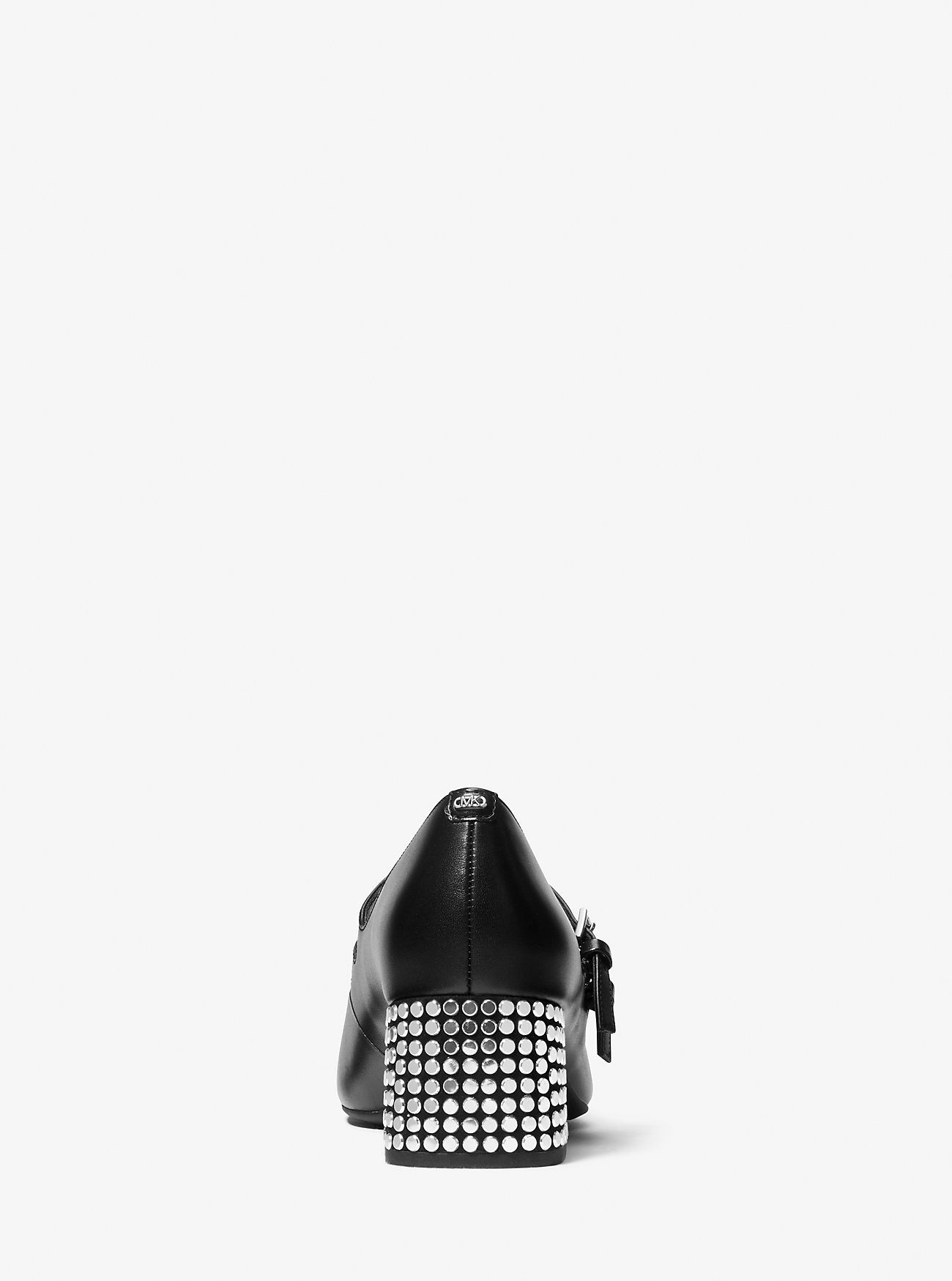 Matilda Studded Leather Mary Jane Pump - BLACK